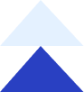 A blue triangle with a white triangle in the middle