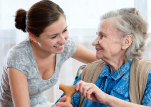 Senior Woman with Her Home Caregiver