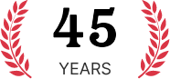 Americare 45 Years of Service badge logo